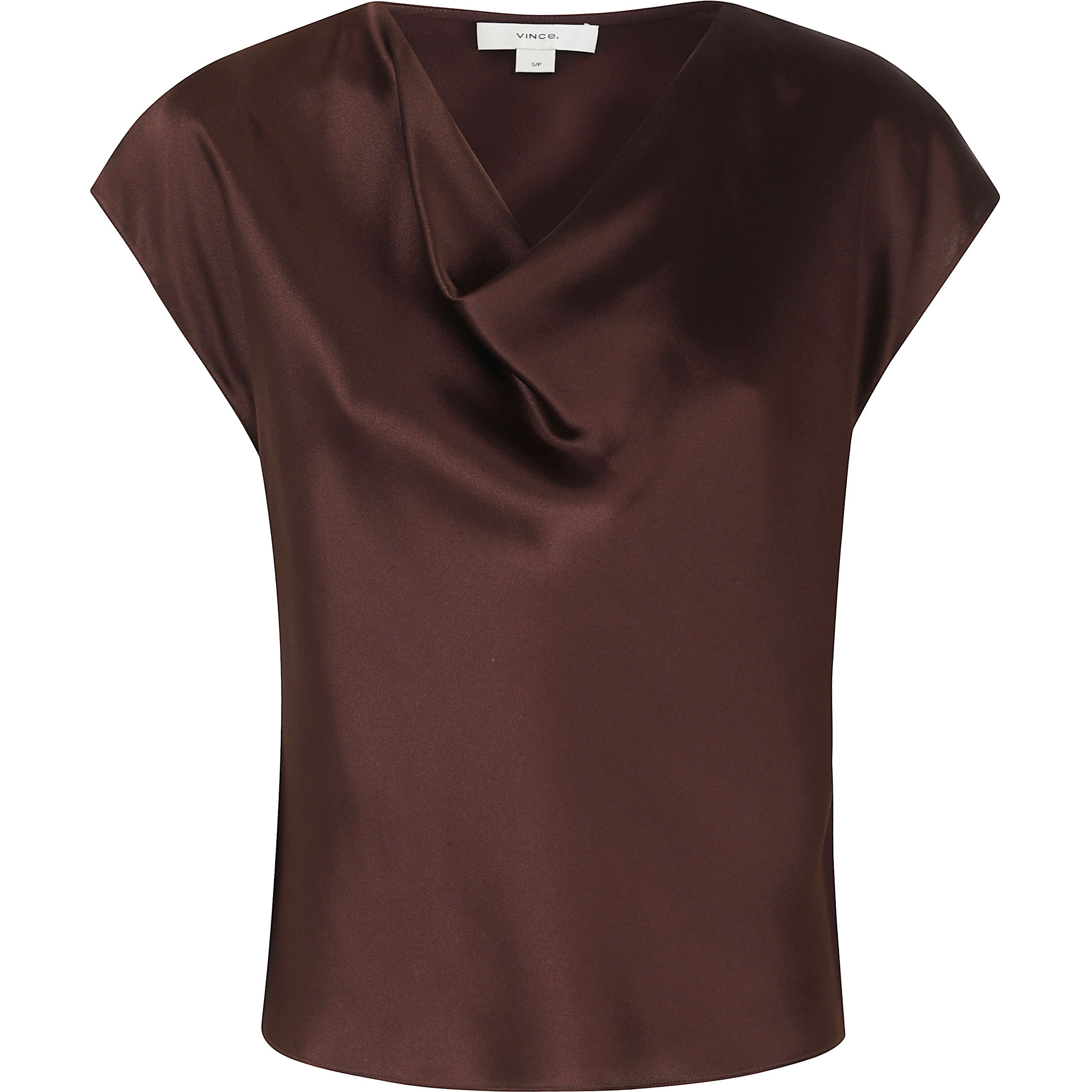 COWL NK CAP SLV BLOUSE