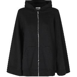 OVERSIZE ZIP HOODIE COTTON BLACK