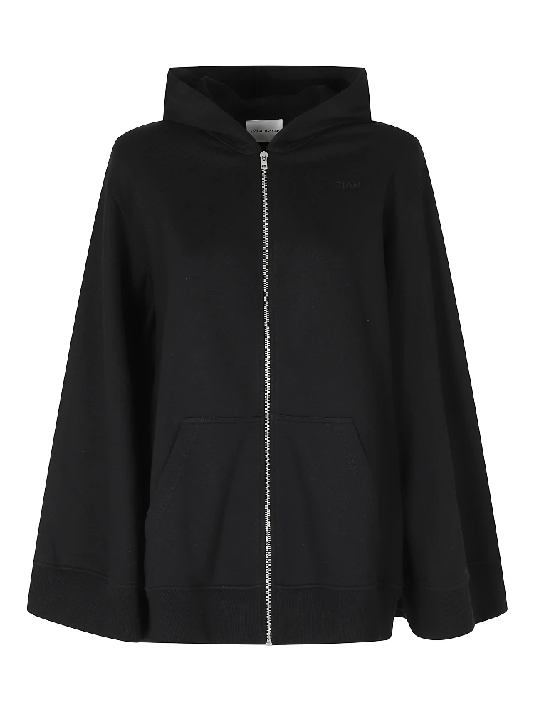 OVERSIZE ZIP HOODIE COTTON BLACK