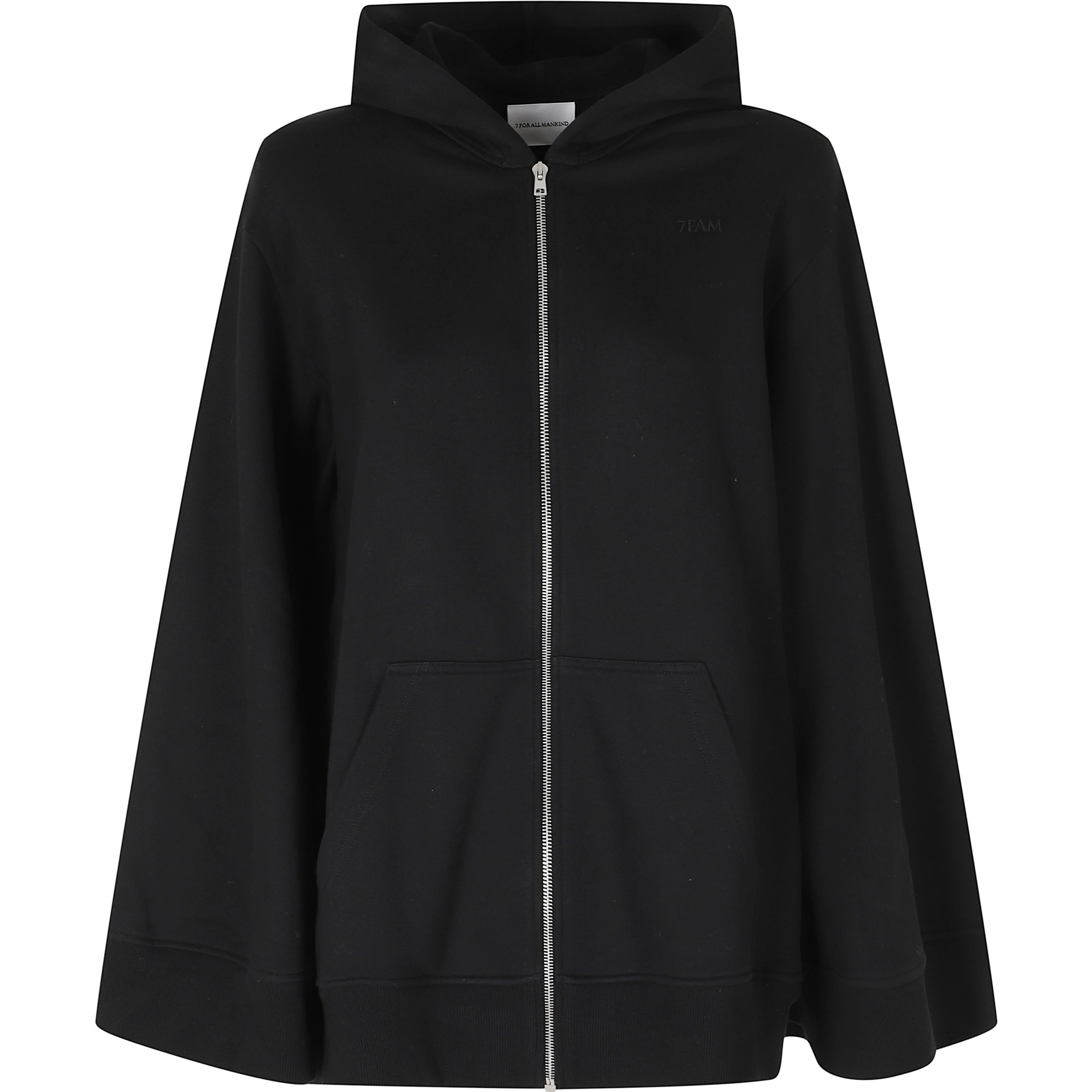OVERSIZE ZIP HOODIE COTTON BLACK