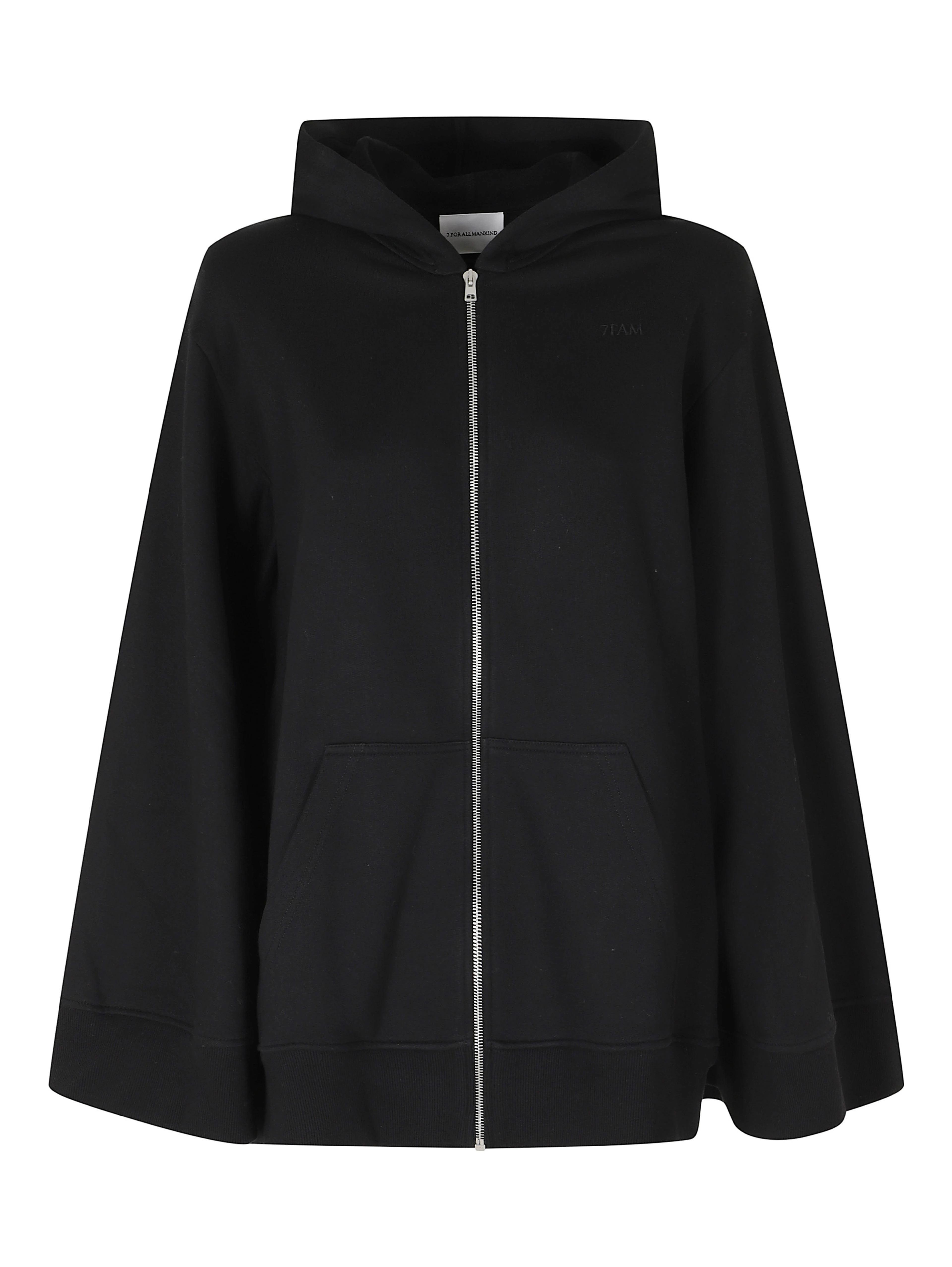 OVERSIZE ZIP HOODIE COTTON BLACK