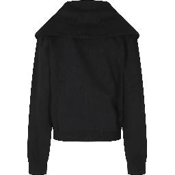 HIGH NECK ZIP HOODIE COTTON