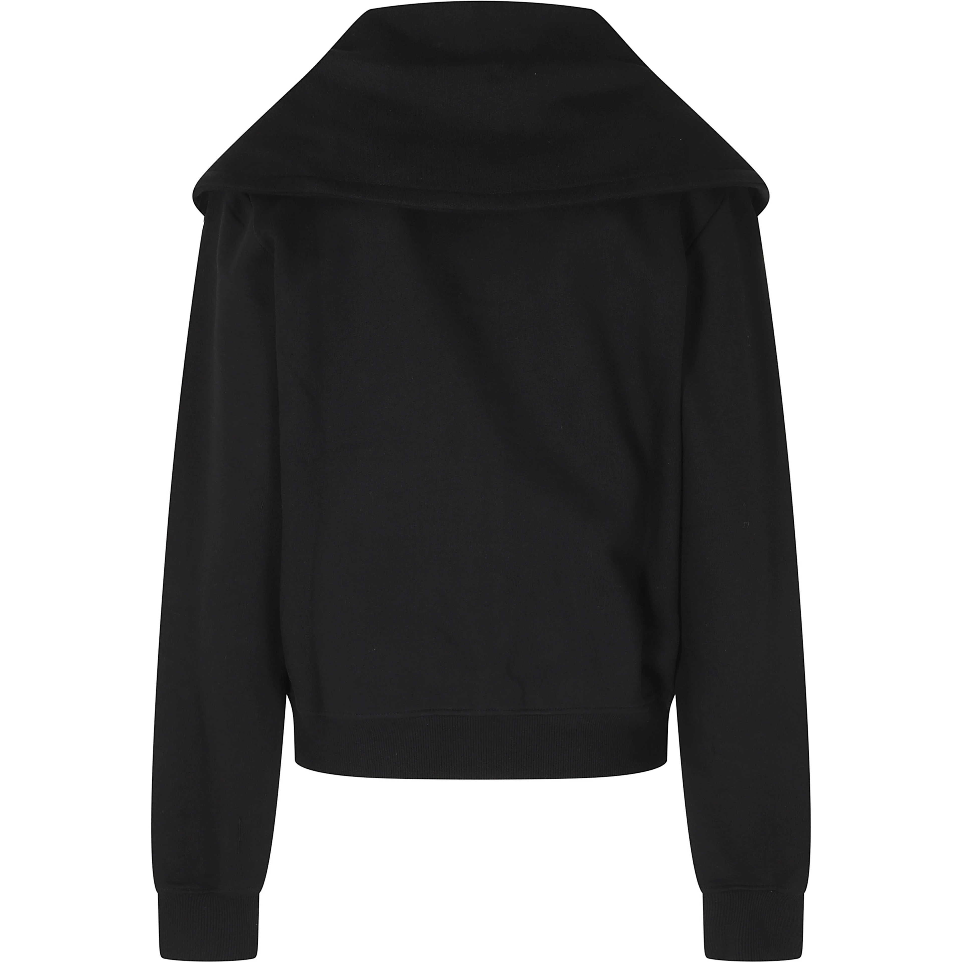 HIGH NECK ZIP HOODIE COTTON