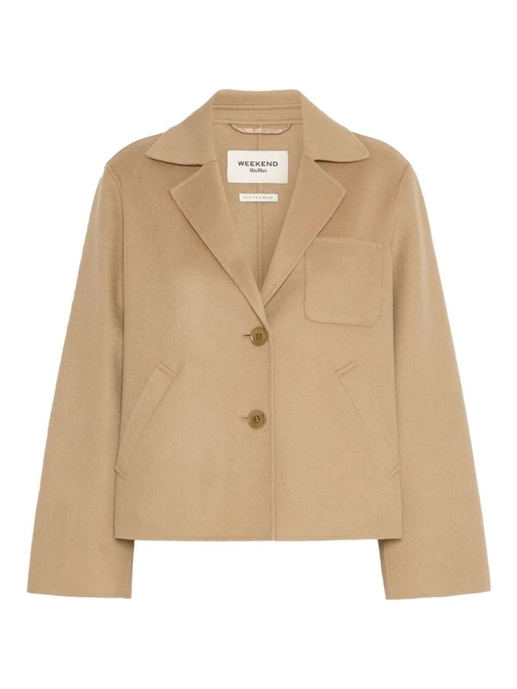 Brown Polyamide Full-Length Jacket