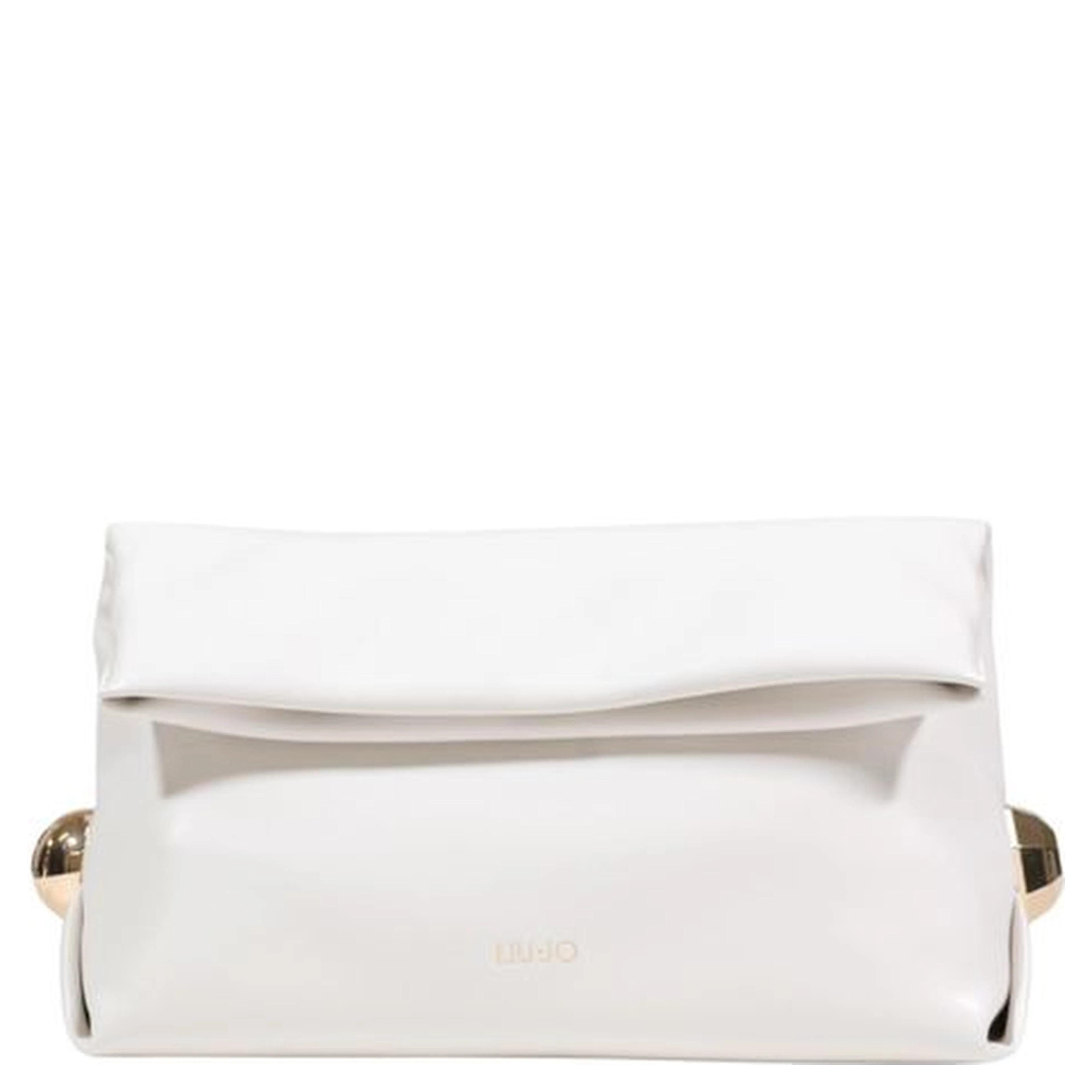 Cream Polyethylene Clutch Bag