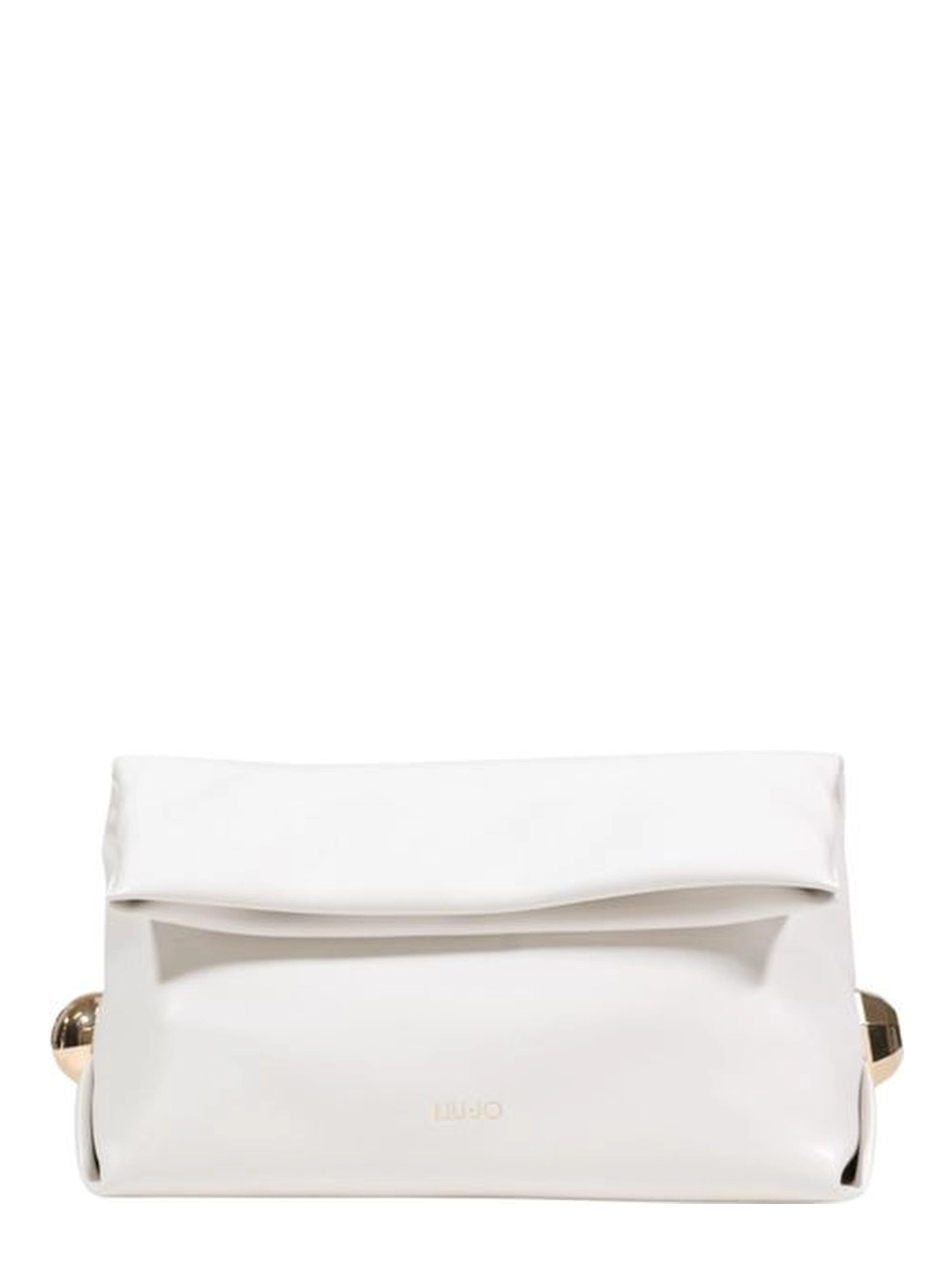 Cream Polyethylene Clutch Bag