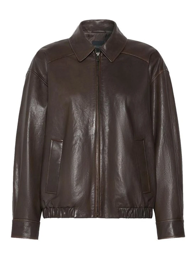 Brown Lamb Leather Leather Jacket