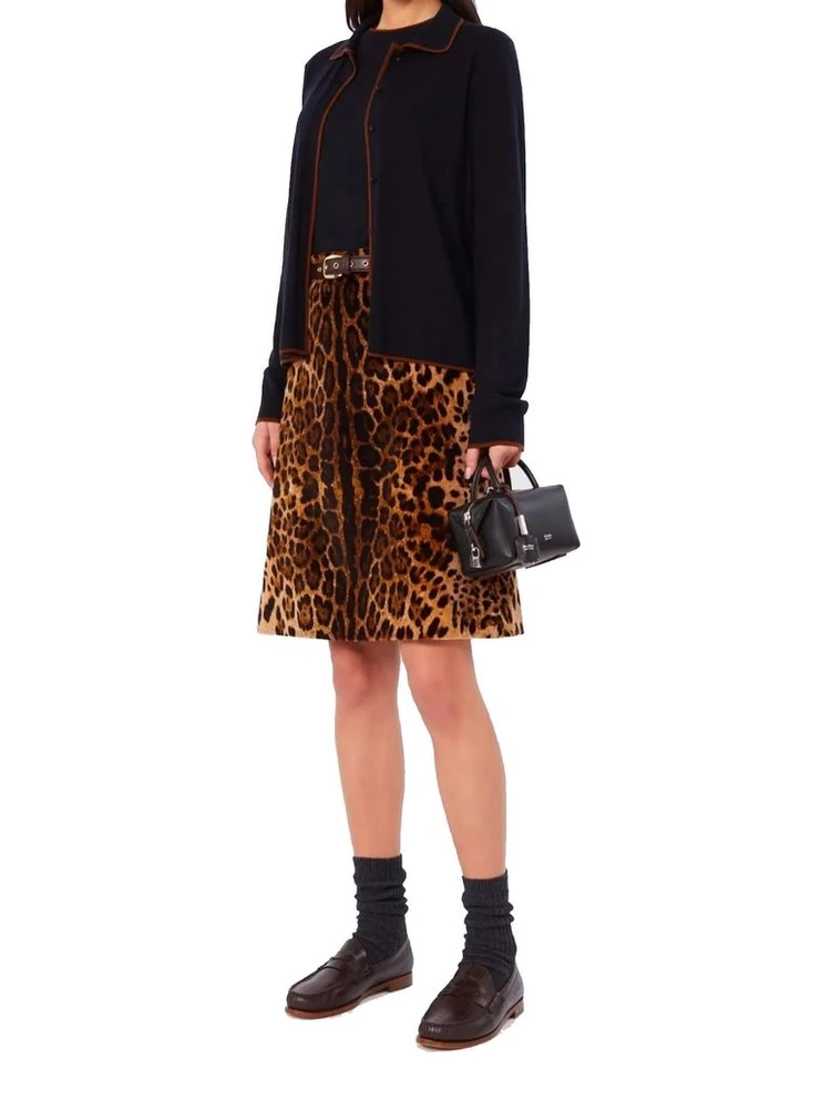 Brown Cotton Midi Skirt alternative
