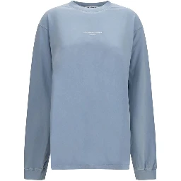 Blue Cotton Long Sleeve T-Shirt