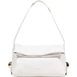 Cream Polyethylene Clutch Bag