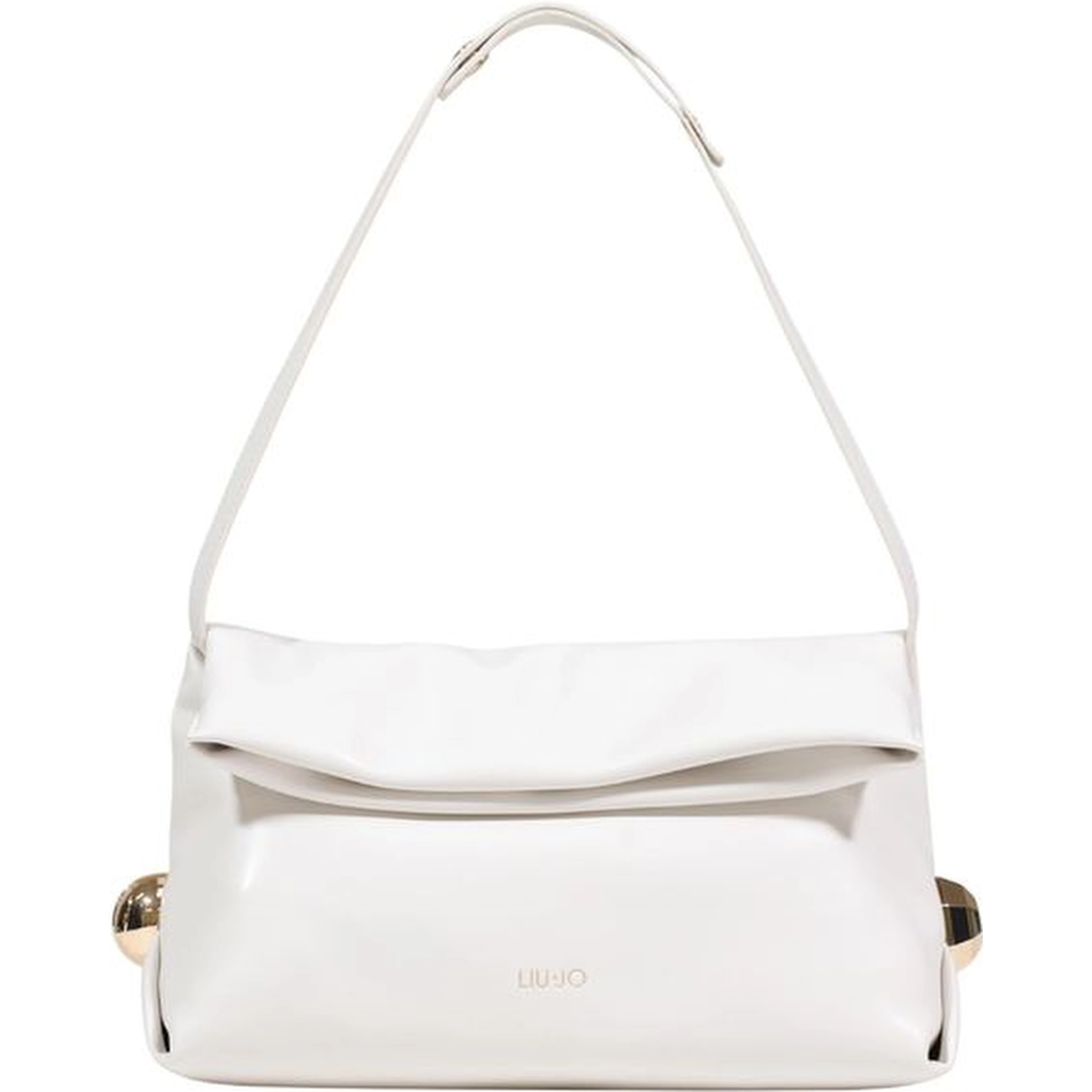 Cream Polyethylene Clutch Bag
