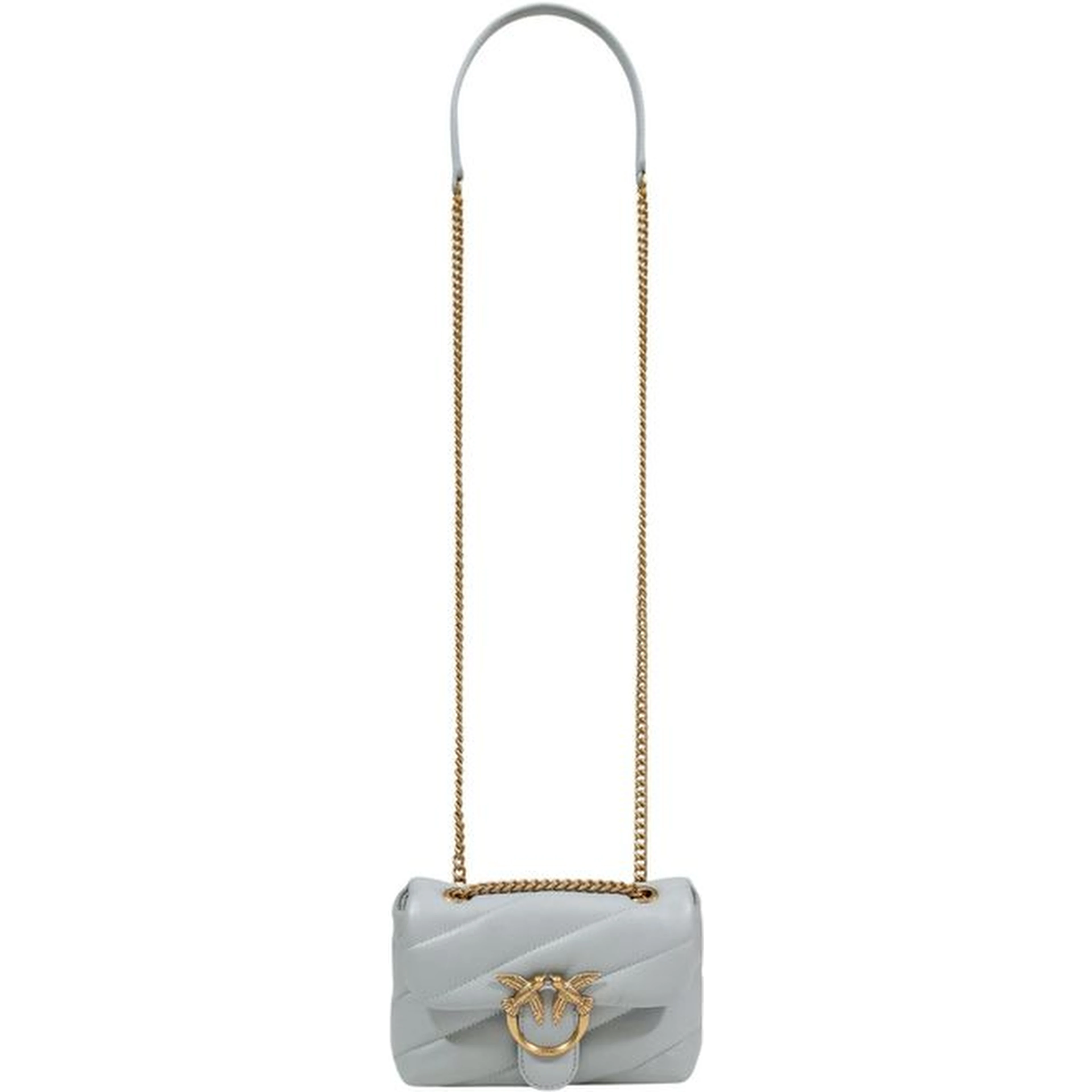 Gray Leather Handbag