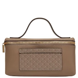 Beige Polyethylene Clutch Bag