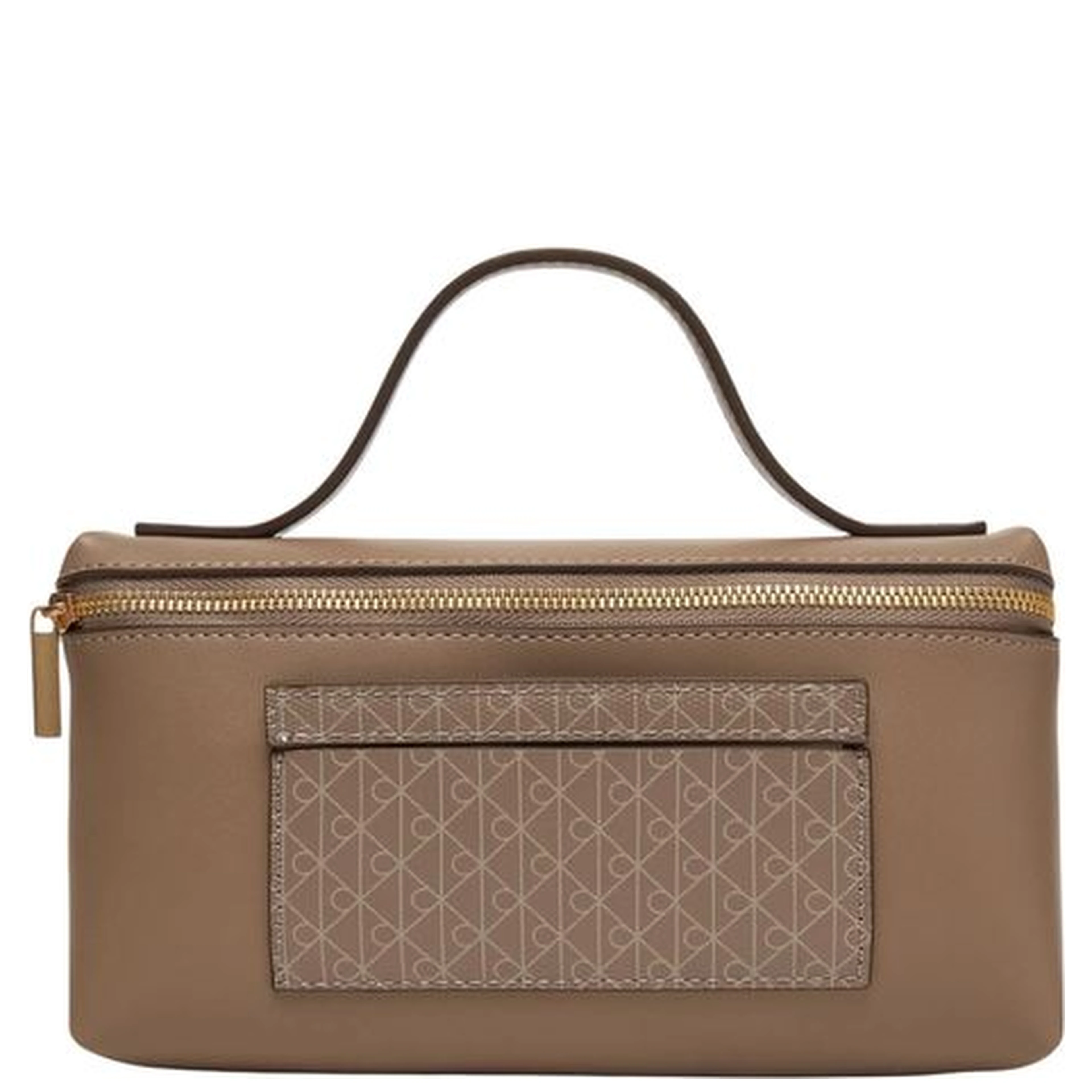 Beige Polyethylene Clutch Bag