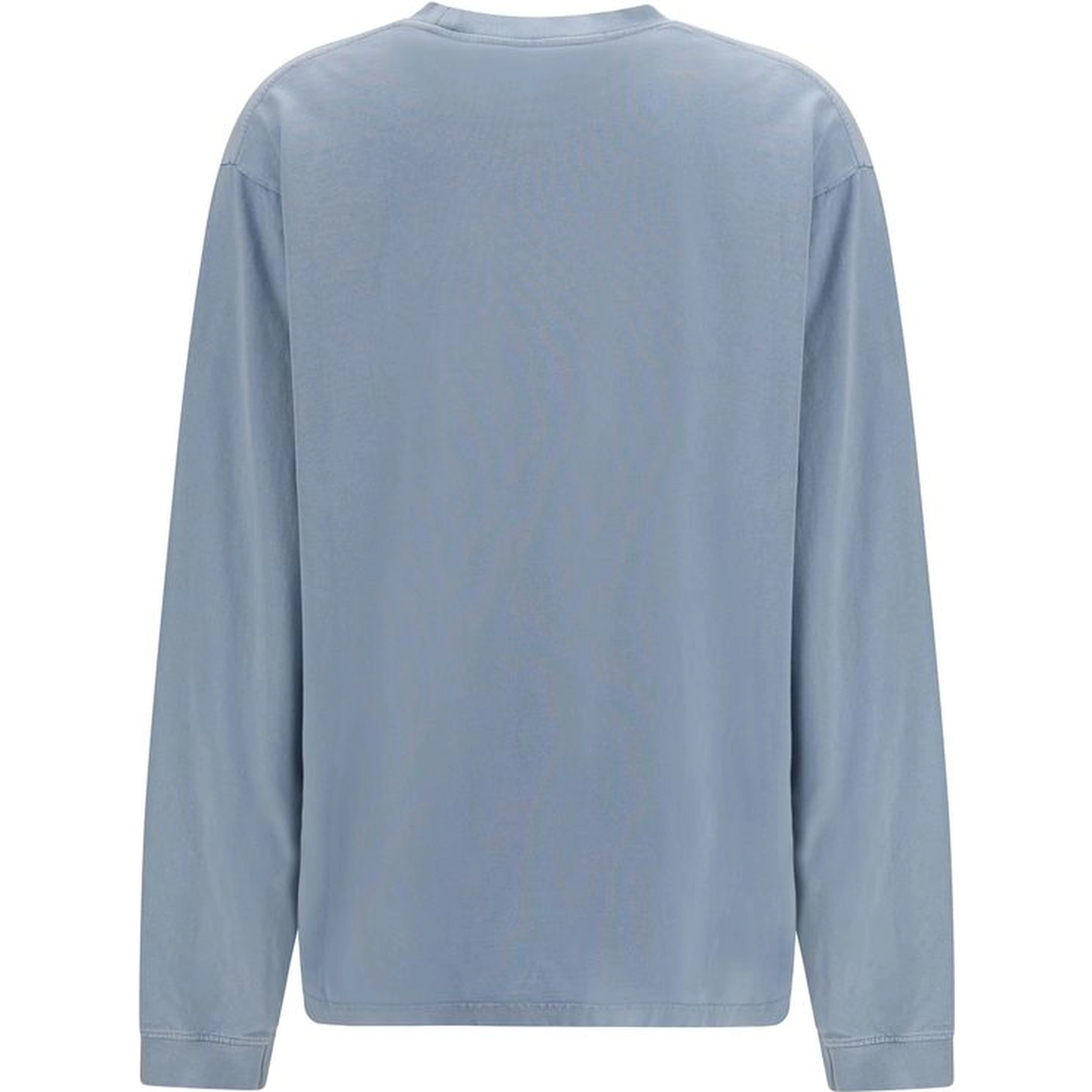 Blue Cotton Long Sleeve T-Shirt