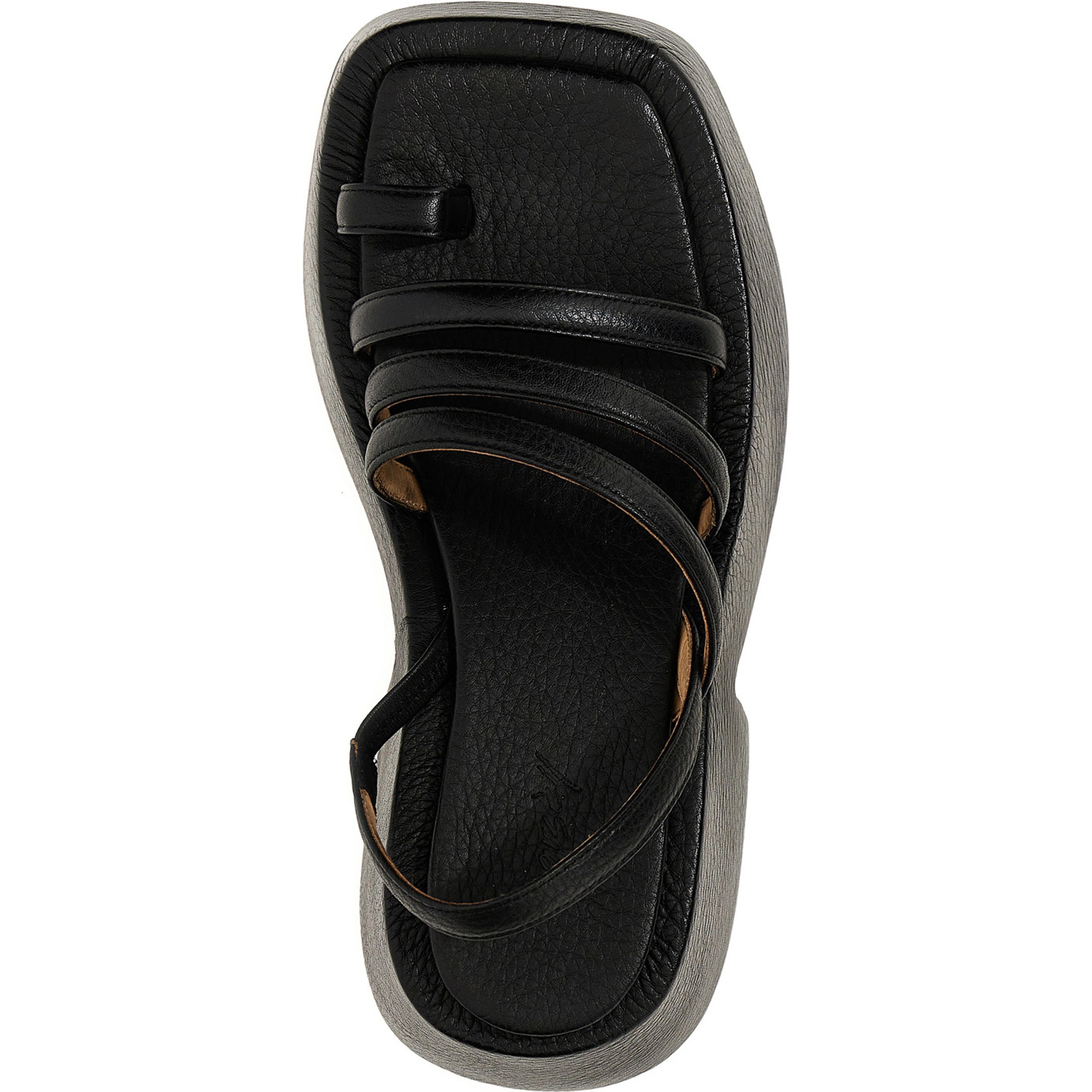 Black Calfskin Stiletto Heel Sandals