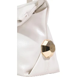 Cream Polyethylene Clutch Bag