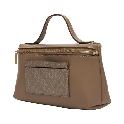 Beige Polyethylene Clutch Bag