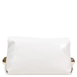 Cream Polyethylene Clutch Bag