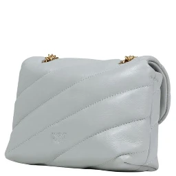 Gray Leather Handbag