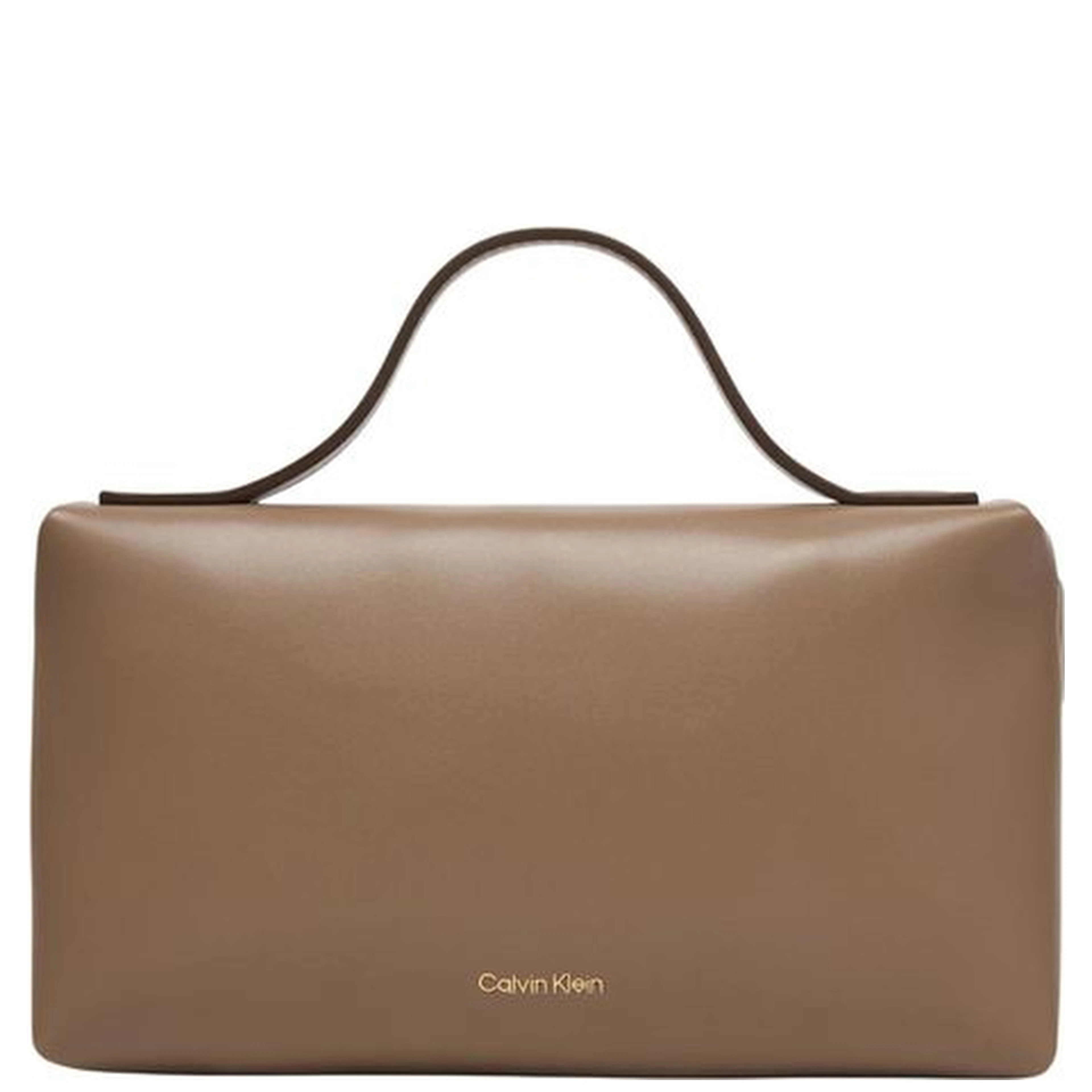 Beige Polyethylene Clutch Bag