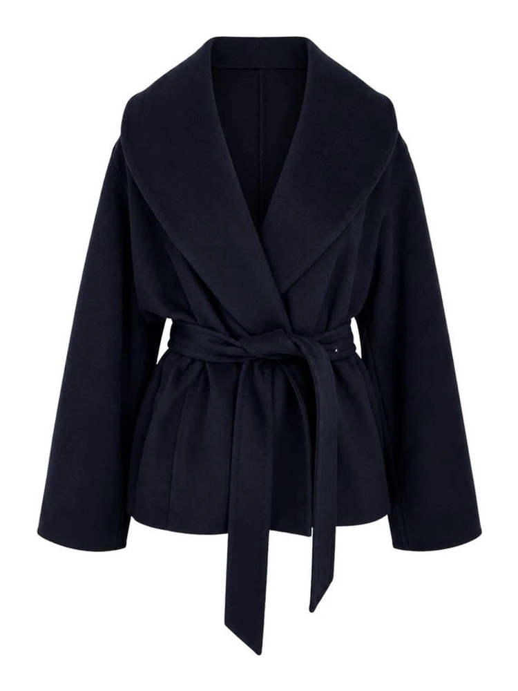 Blue Virgin Wool Coat