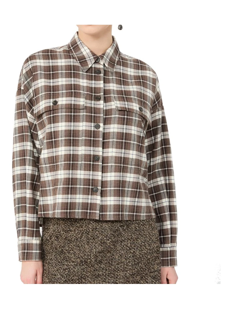 Brown Cotton Pattern Shirt alternative