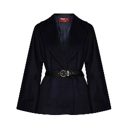 Blue Virgin Wool Coat