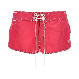 Fuchsia Polyamide Bermuda Shorts