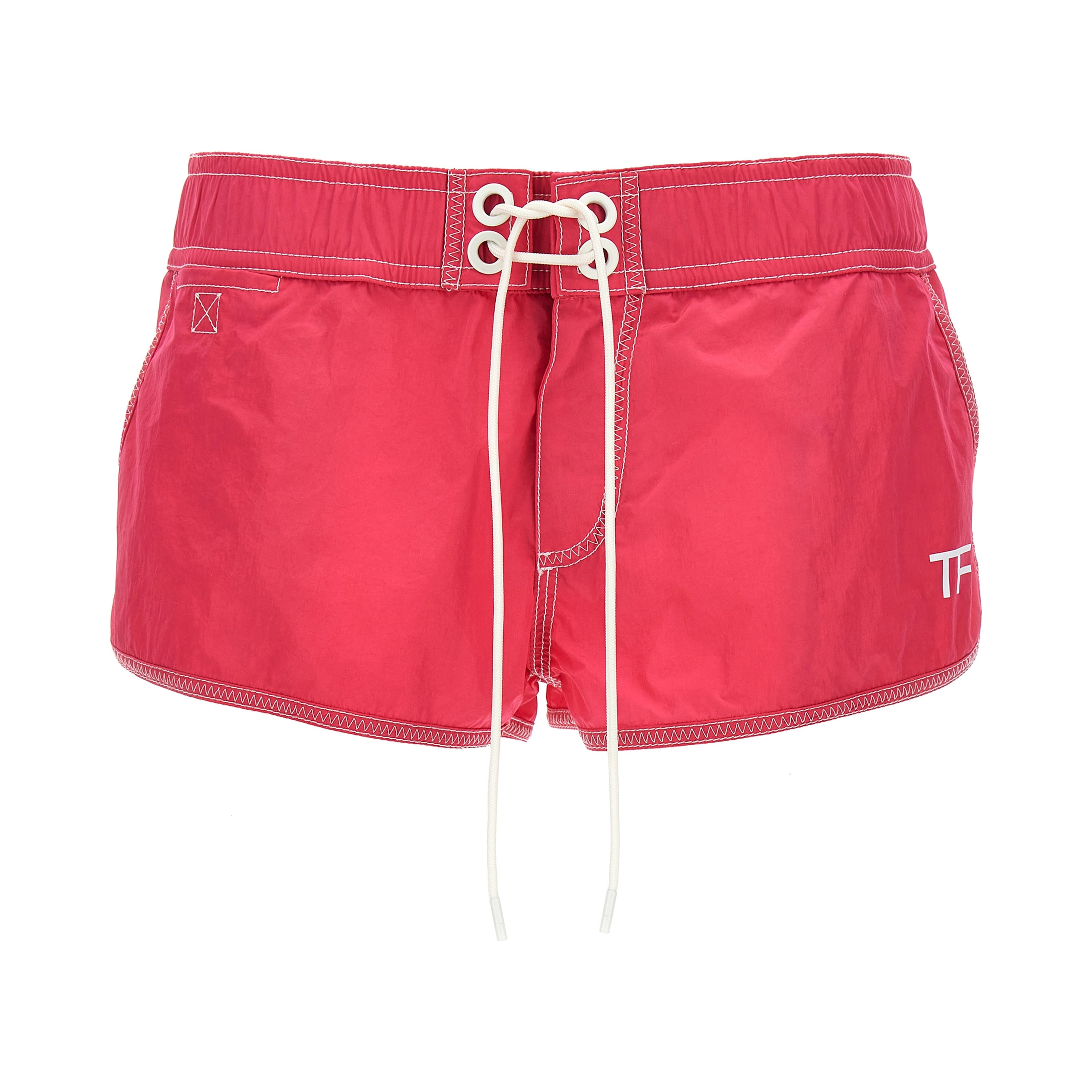 Fuchsia Polyamide Bermuda Shorts