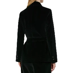 Black Cotton Full-Length Jacket