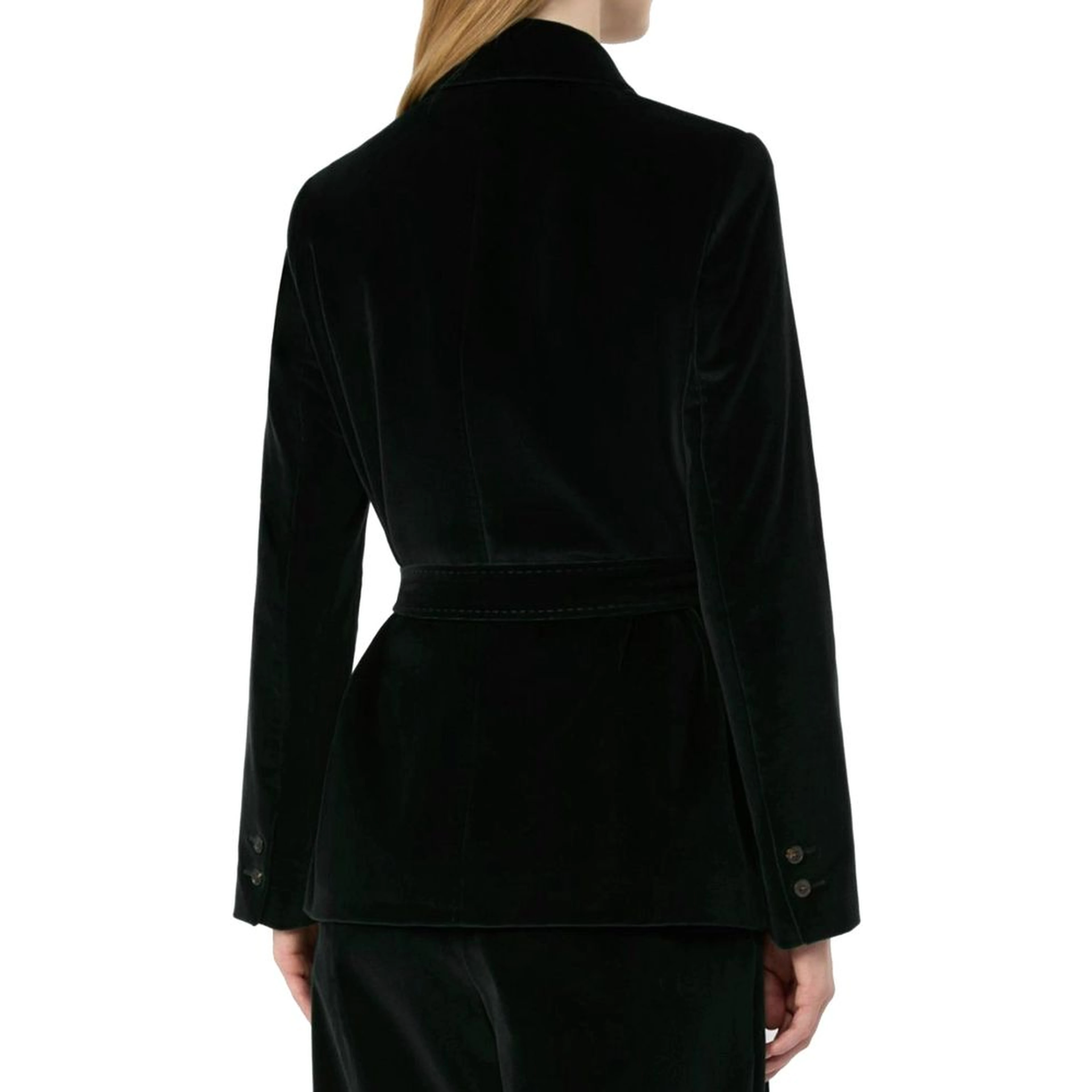 Black Cotton Full-Length Jacket