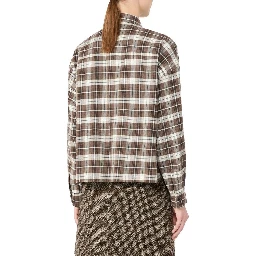 Brown Cotton Pattern Shirt
