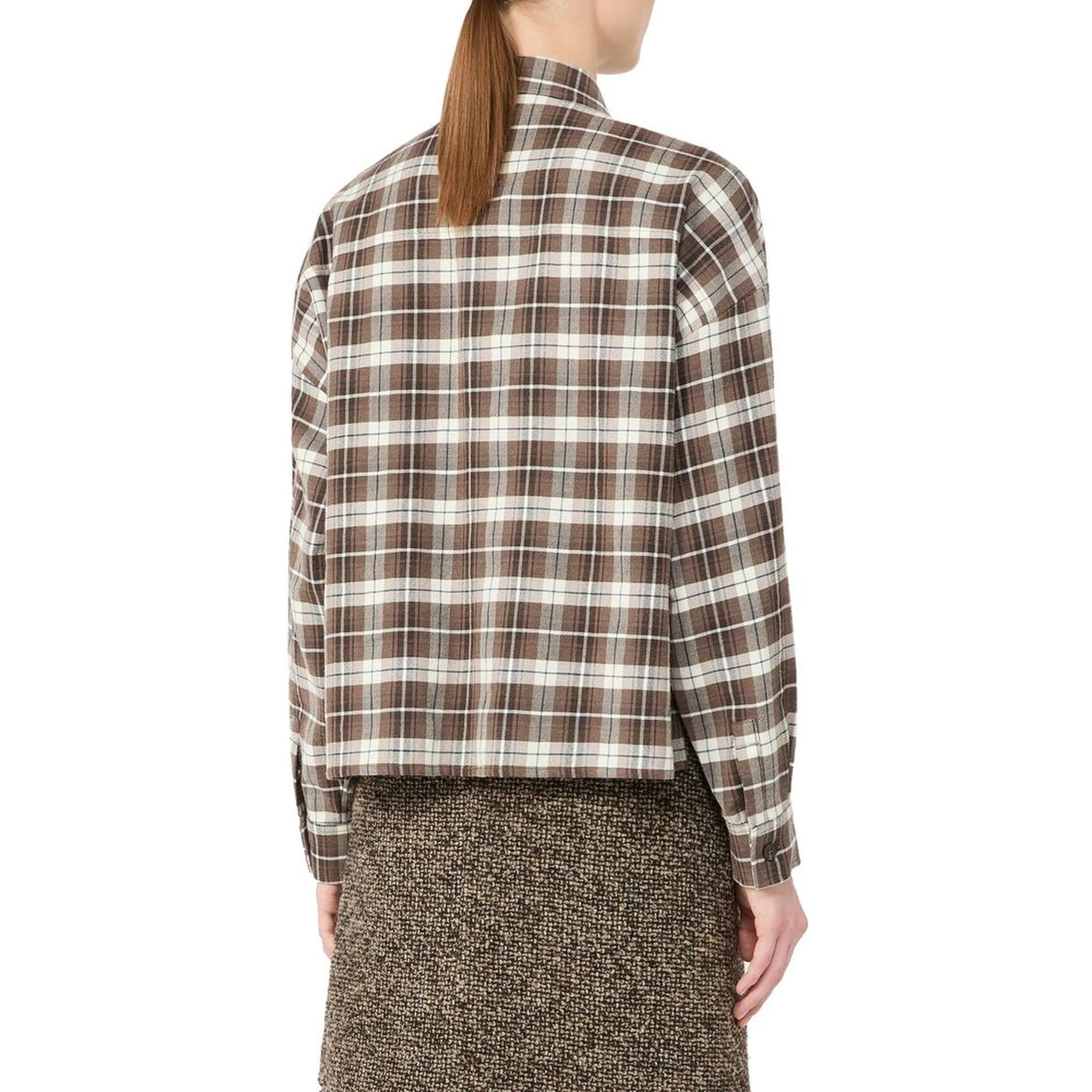 Brown Cotton Pattern Shirt