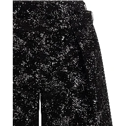 Black Polyester Bermuda Shorts
