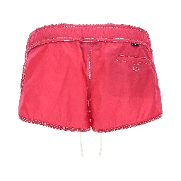 Fuchsia Polyamide Bermuda Shorts