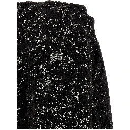 Black Polyester Bermuda Shorts