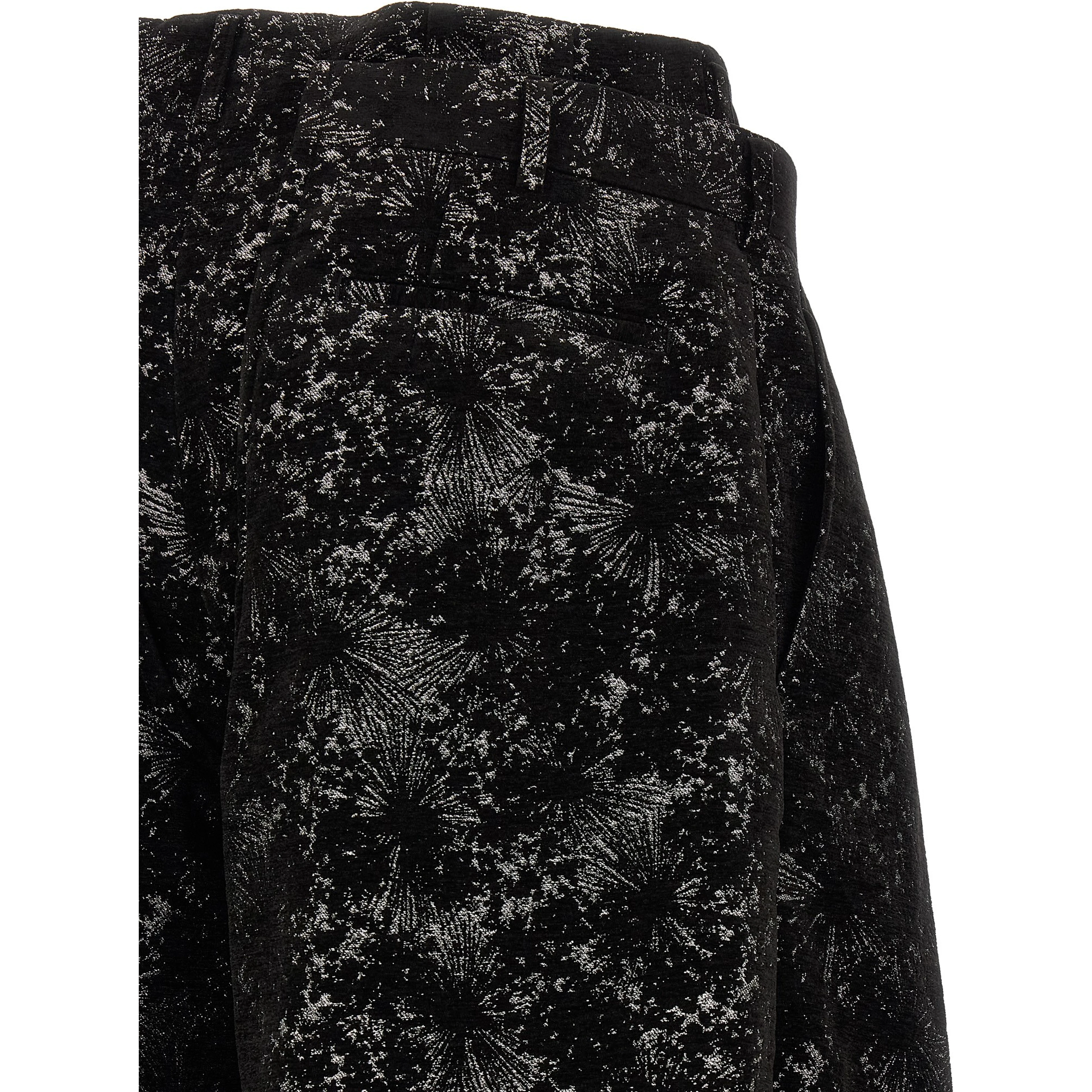 Black Polyester Bermuda Shorts