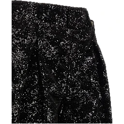 Black Polyester Bermuda Shorts
