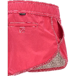 Fuchsia Polyamide Bermuda Shorts