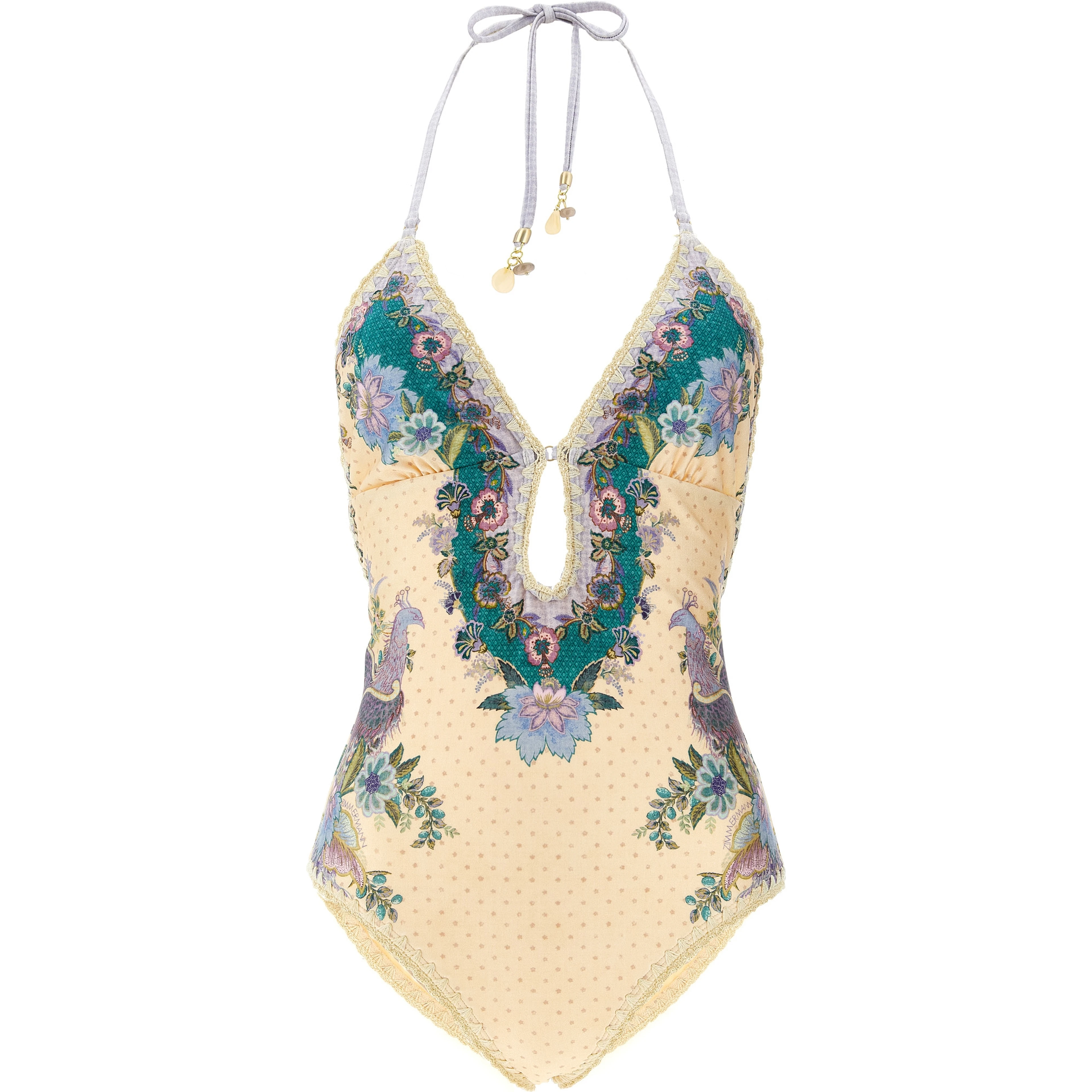 Multicolor Polyamide One-Piece Swimsuit