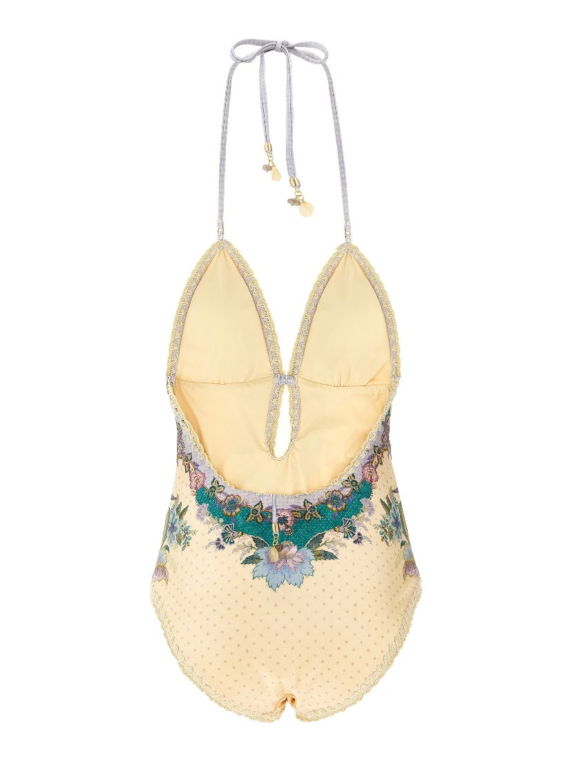 Multicolor Polyamide One-Piece Swimsuit