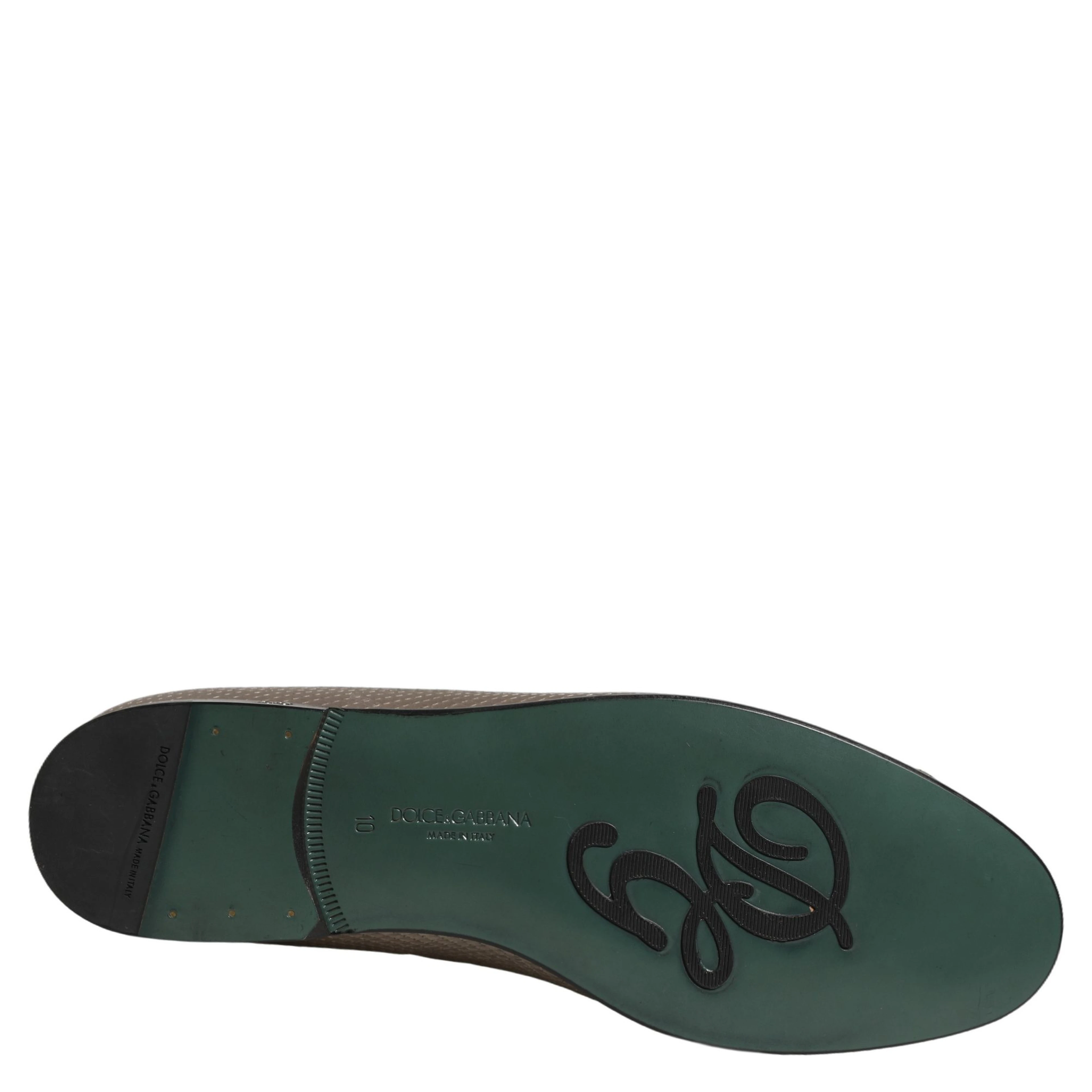 Silver Leather Logo Slip On Loafers Shoes