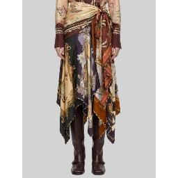 Draped midi skirt with Valiant scarf