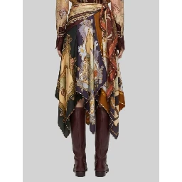 Draped midi skirt with Valiant scarf