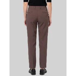 Coffee stretch canvas trousers