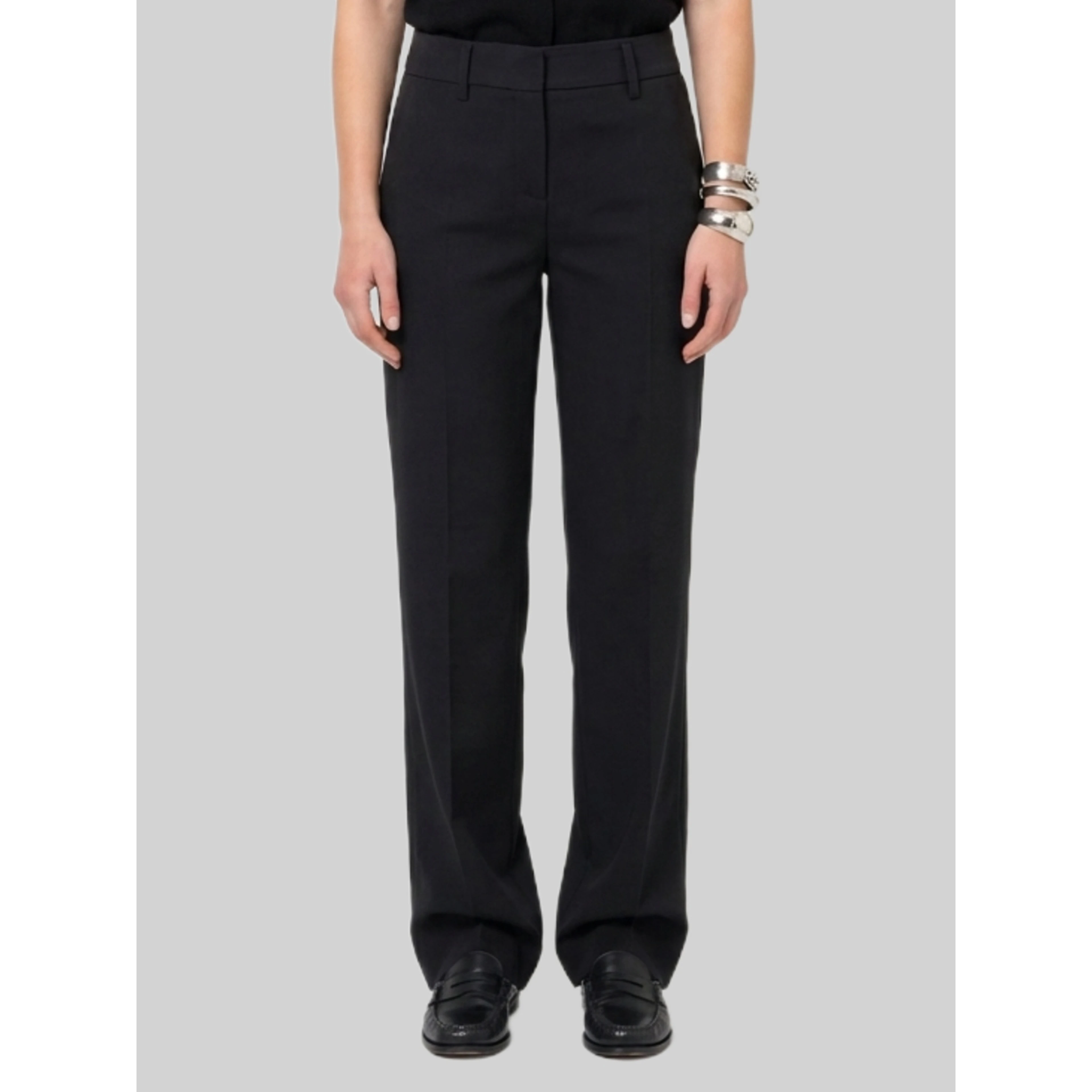 Anthracite stretch canvas trousers