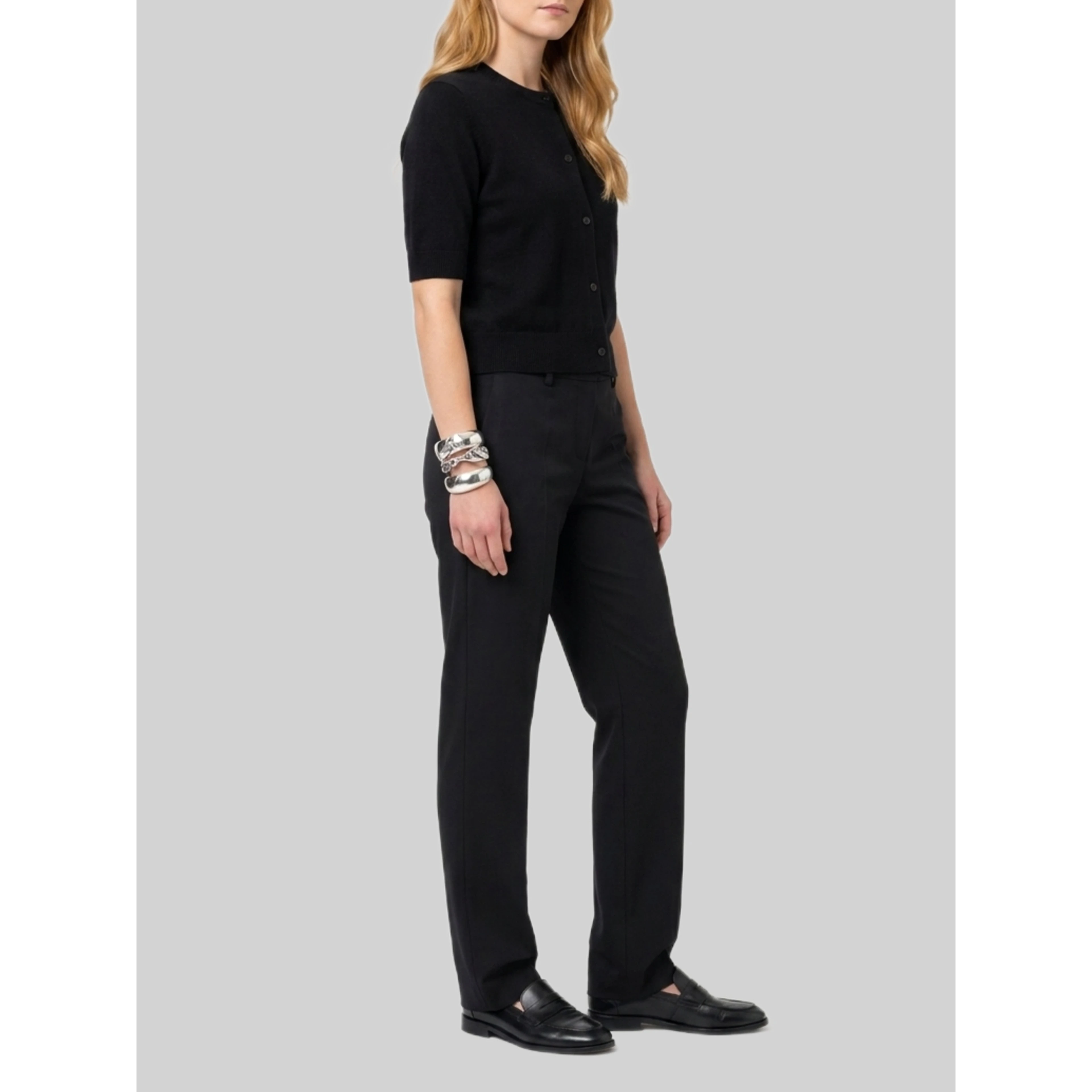 Anthracite stretch canvas trousers