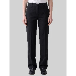 Black stretch canvas trousers