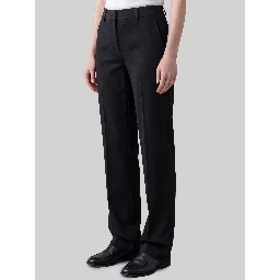 Black stretch canvas trousers